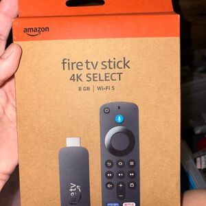 OFFERS OPEN! Amazon Fire TV Stick 4K Select in Black and Orange Accent NEW